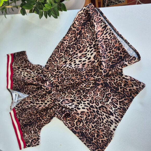 Leopard Romper with red stripes - Picture 2 of 5